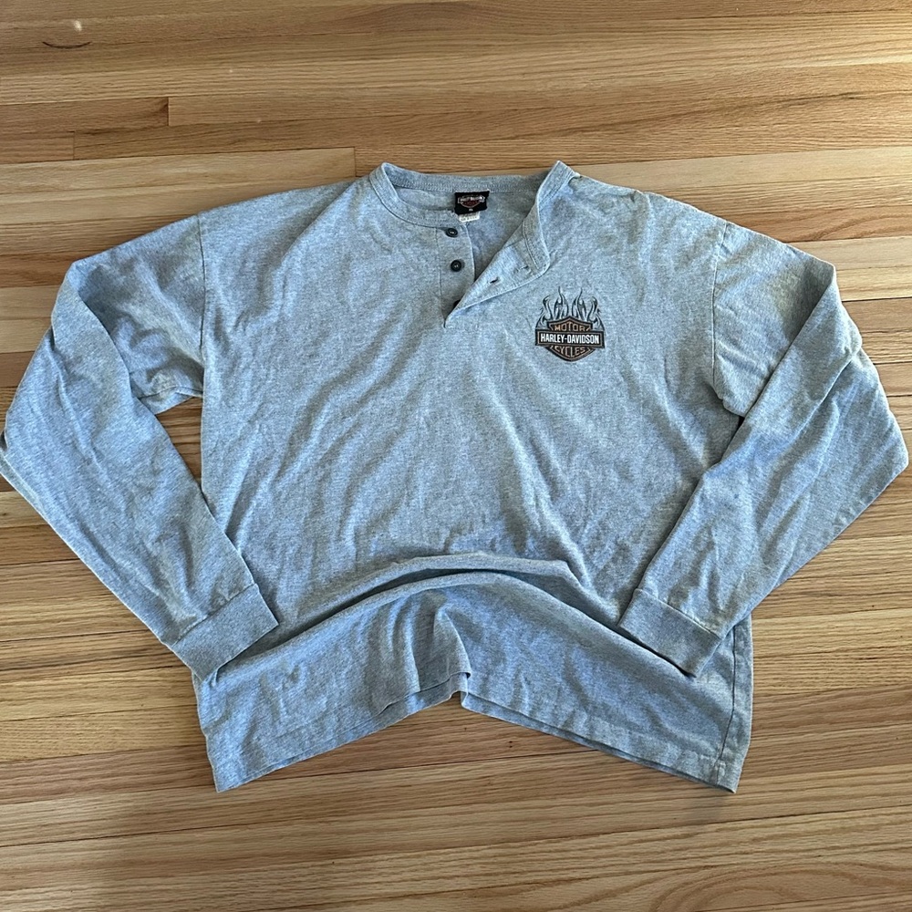 Harley-Davidson Gray Henley TShirt